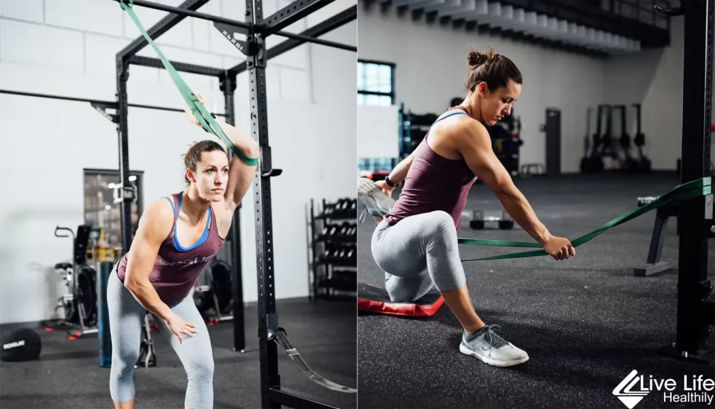 woman training with Rogue Monster bands - best pull up assisted bands