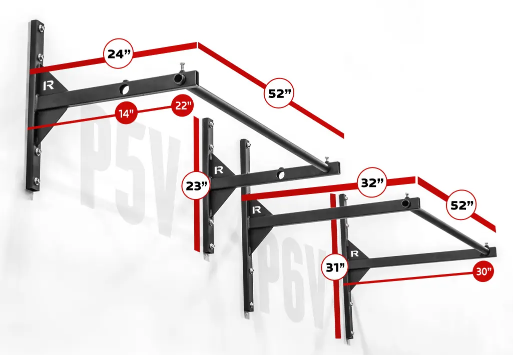 Rogue P-5V Garage Pull-Up System dimensions